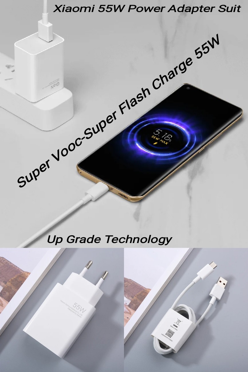 Xiaomi 55W Super-Vooc Supper-Fast GaN Charger Type-C. 