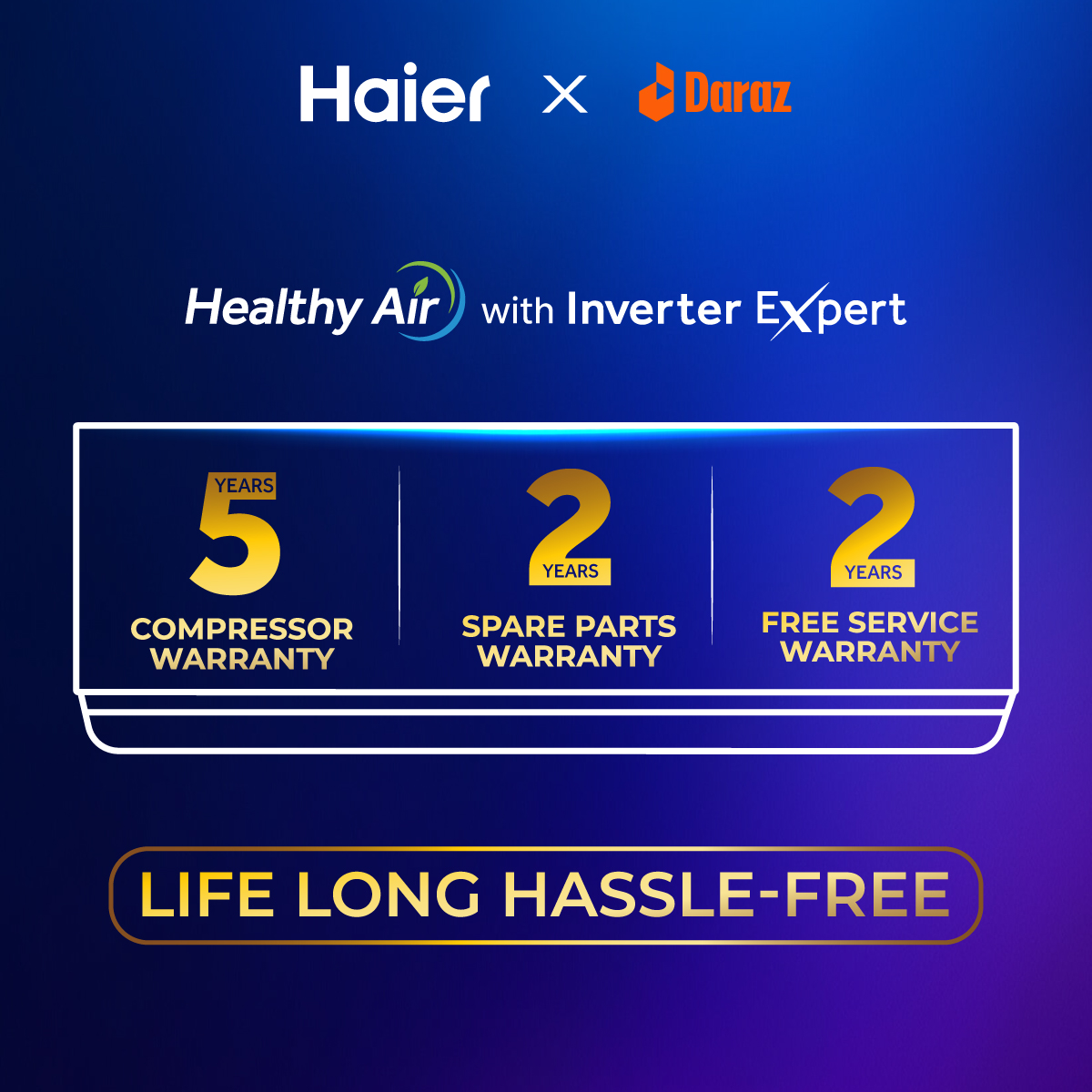 Haier 1 Ton Non-Inverter TurboCool AC [HSU-12TurboCool(FIX)(Pro)]. 