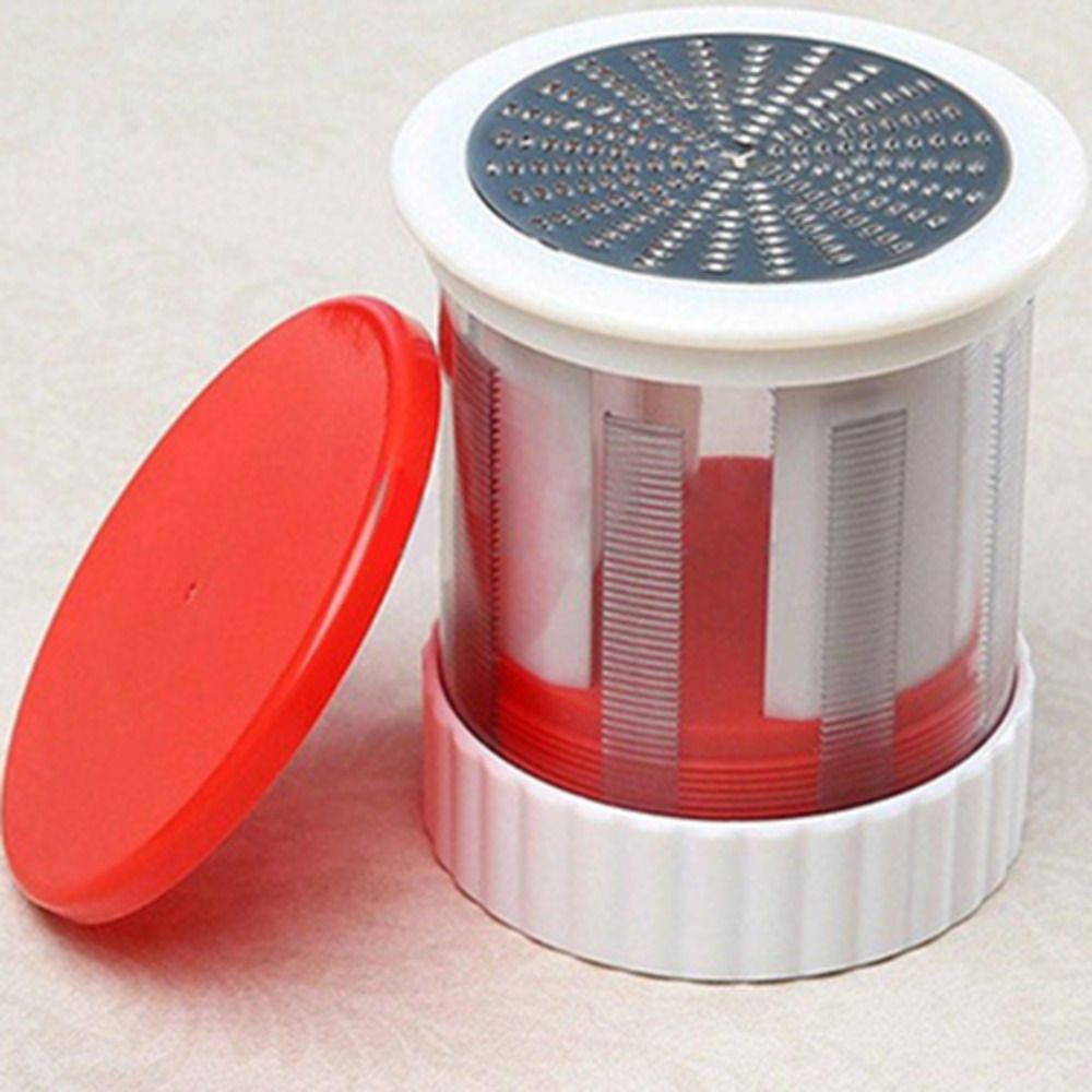 Handheld Butter Mill Butter Gadgets Detachable Cylindrical Cheese Grater Red and White Butter Shredder Cheese Cutter Toast. 