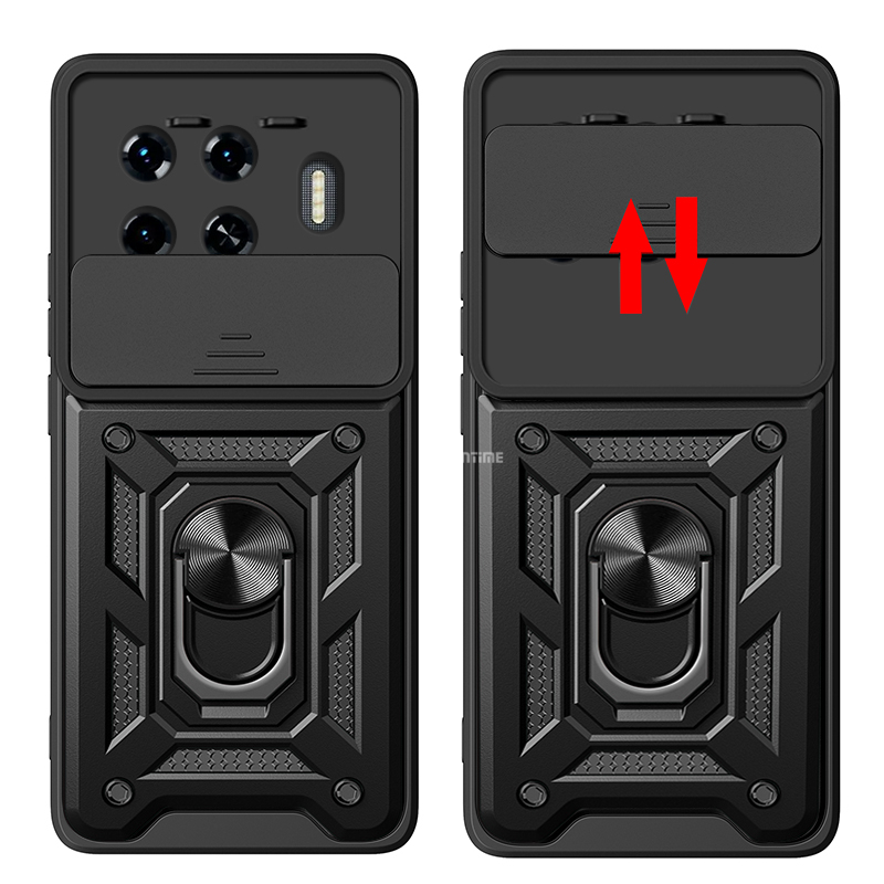 Vantime for Tecno Spark 20 Pro+ Plus 4G Case Hard Sliding Lens Protect Stand Holder Back Cover. 