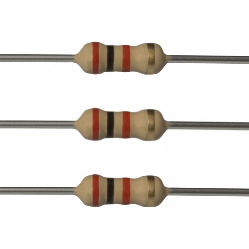 50Pcs- 2K Resistor 2K Ohm Carbon Film Resistor 2K 1/4W Resistance 0.25 Watt 5% Tolerance Fixed Resistor 2K Ohm Resistor 2Pin Leads. 