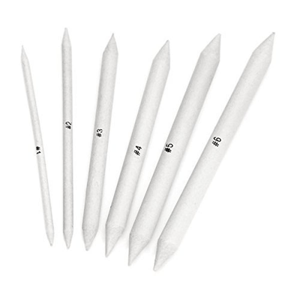6 PCS Blending Stumps and Tortillions, Sketch Drawing Tools, Paper Art Blenders for Student Sketch Drawing