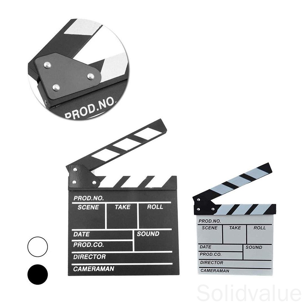 Professional Acrylic Clapboard Dry Erase TV Film Movie Director Cut Action Scene Clapper Board Slate With Marker Pen Eraser | Fruugo NO