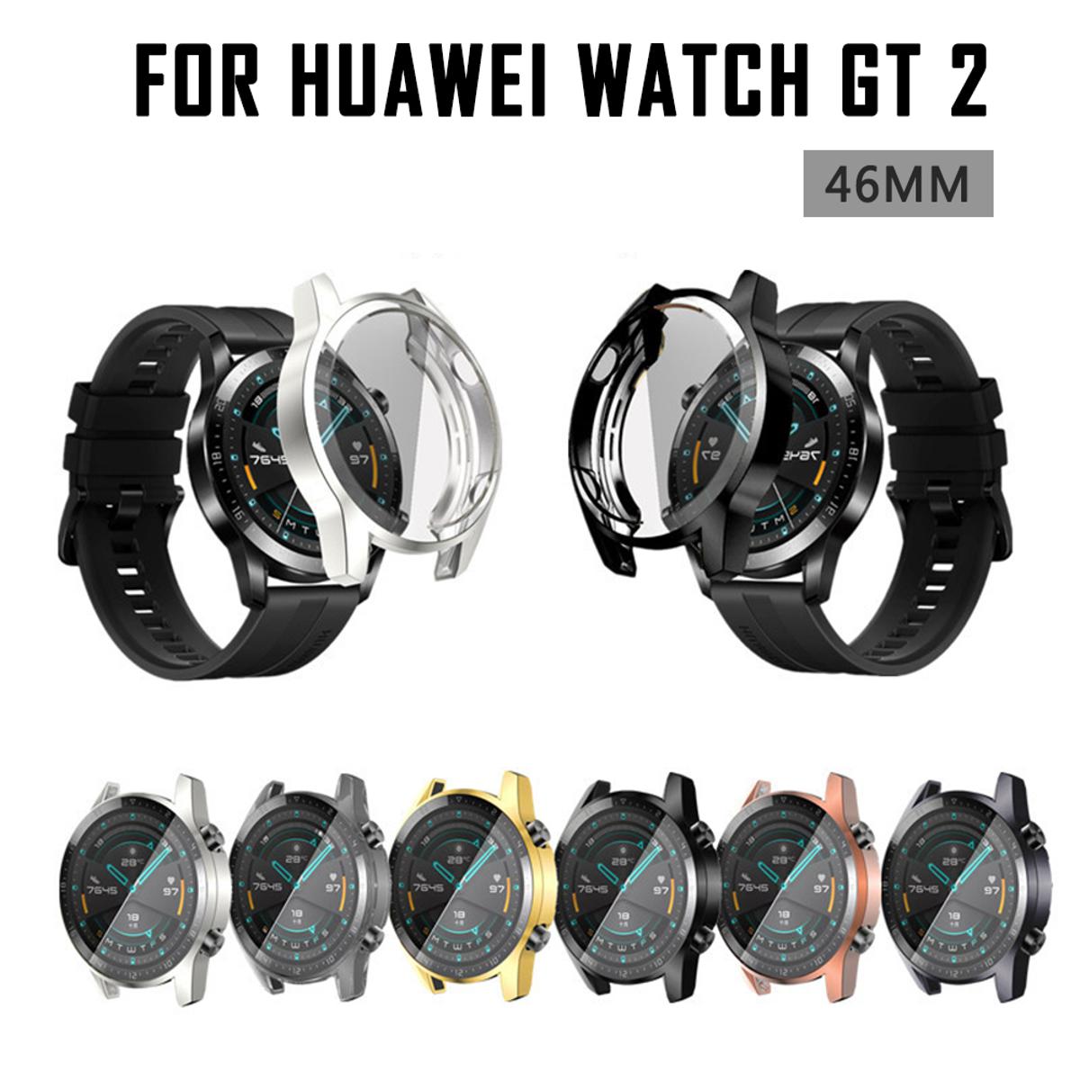 TPU Case for Huawei watch GT 2 46mm strap band Watch huawei GT2 46 mm soft Plated All-Around Screen Protector cover bumper Cases