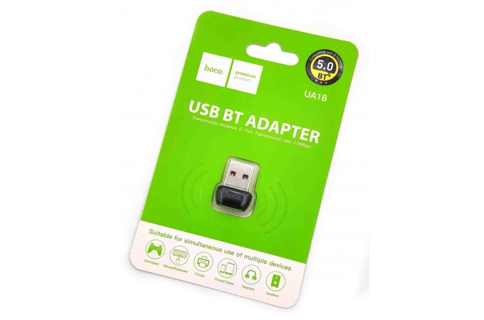 Hoco USB Bluetooth 5.0 Dongle Receiver For Wireless Mouse Keyboard PC Computer Bluetooth 5.0 Adapter. 