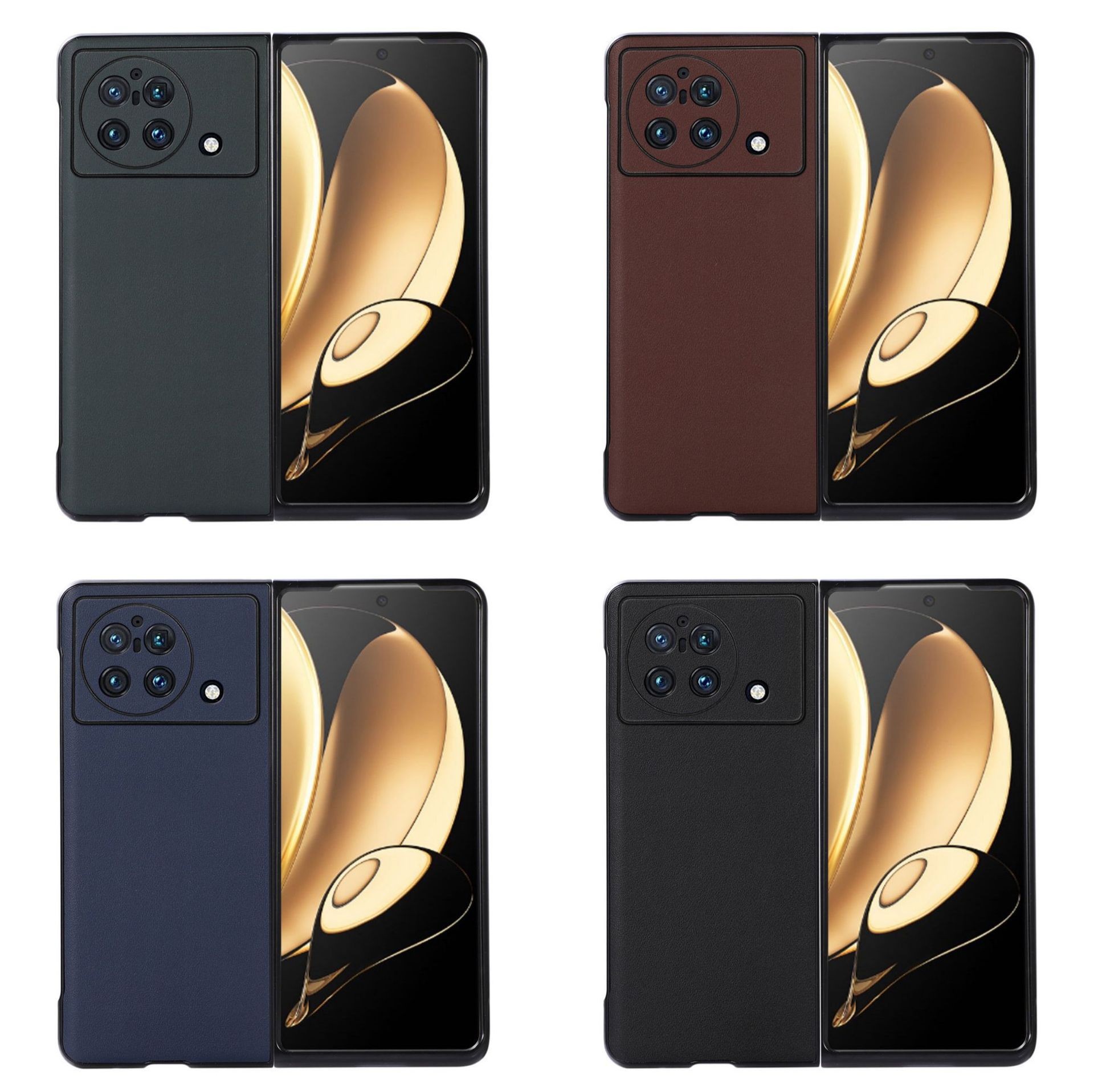 vivoXFOLD Folding Phone Case Lambskin OPPOfindN Genuine Leather Foldable Screen All-Inclusive Anti-Fall Shell Applicable