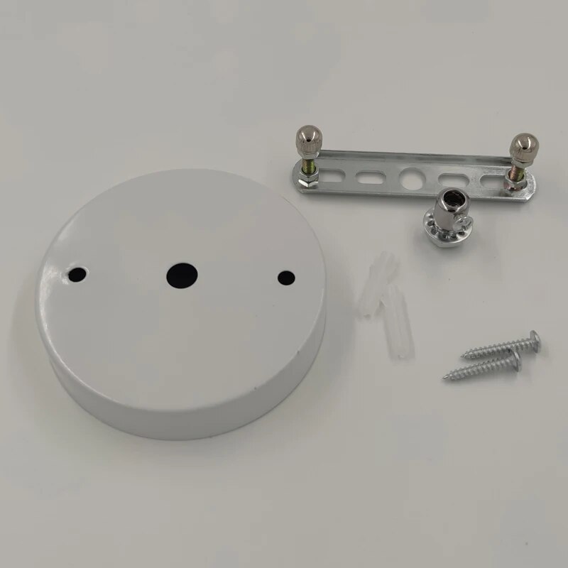 Ceiling Plate Vintage Round 10cm Black/White/Silver Lighting Accessories For Pendant Lamp DIY +Lock Wire Lamp Base. 