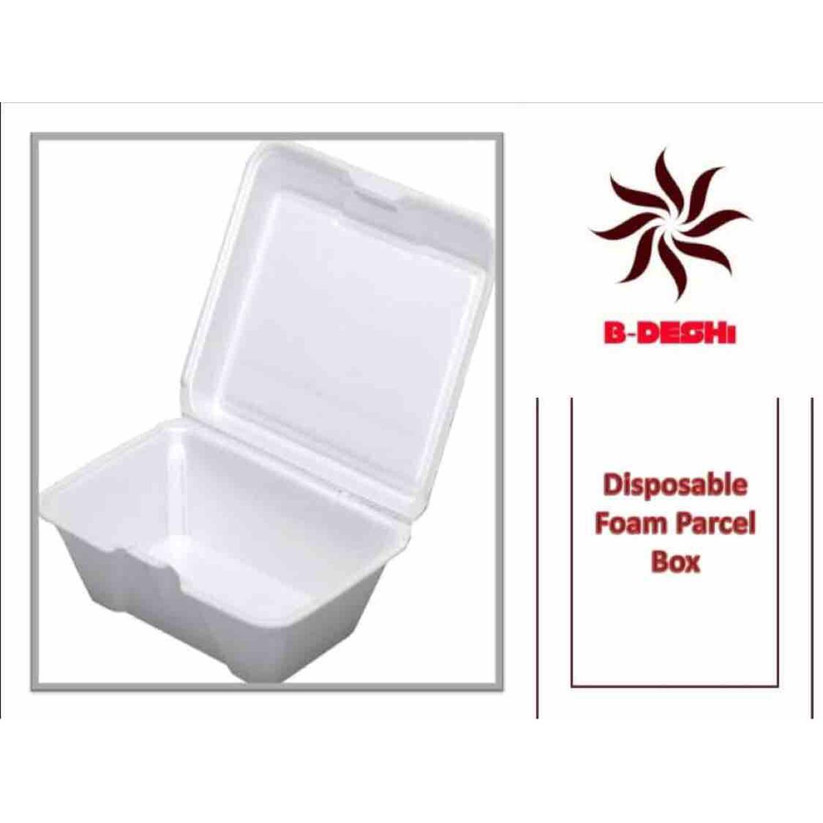 1 Time use Disposable Foam box, Parcel Box, Biriyani parcel box 50pc