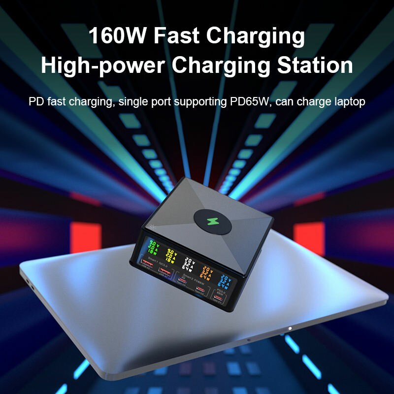 Lightning Wolf 868H 5-port USB PD+15W wireless fast charging. 