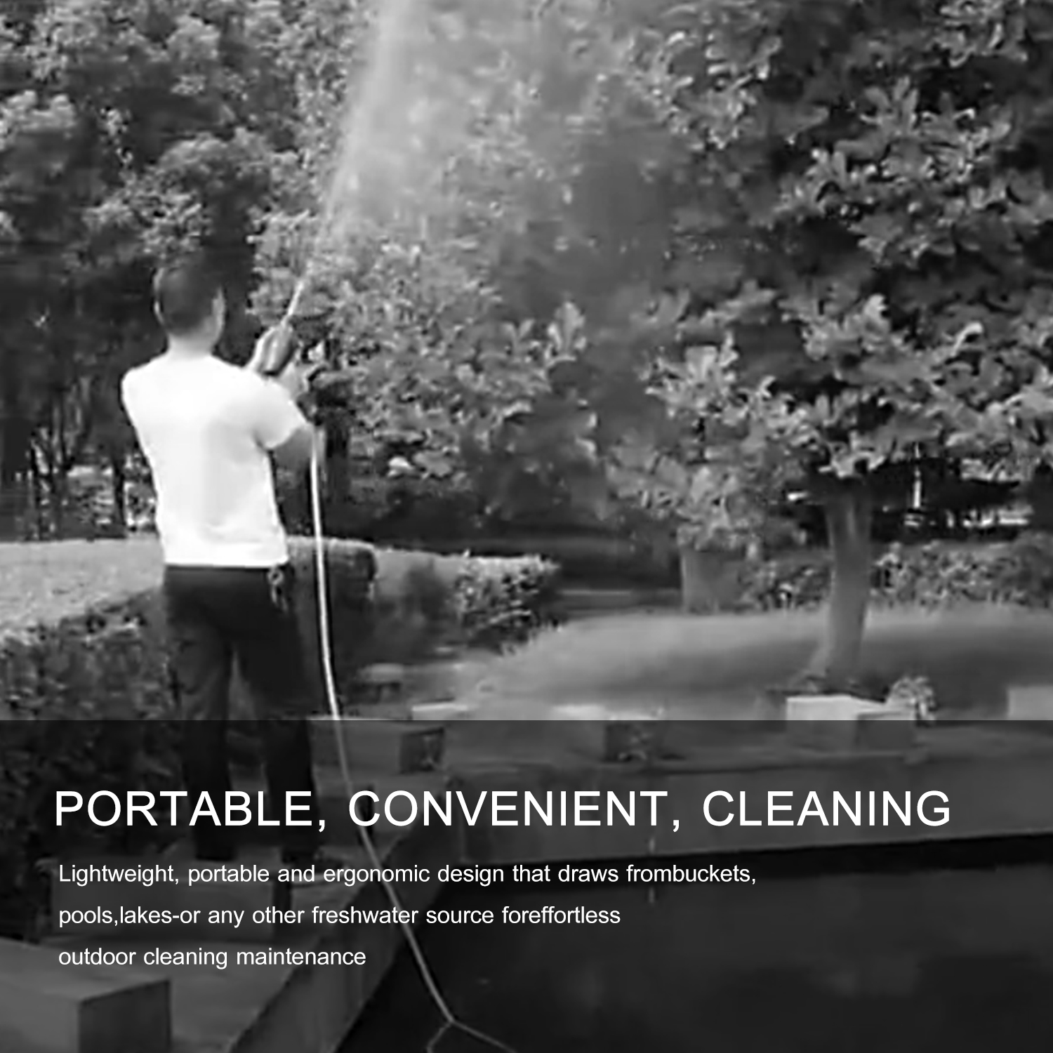 25V Portable High Pressure Washer Machine 15A 30Bar Cordless Washer G-un With Foam Generator Nozzle Water Pump Auto Garden Sprayer. 