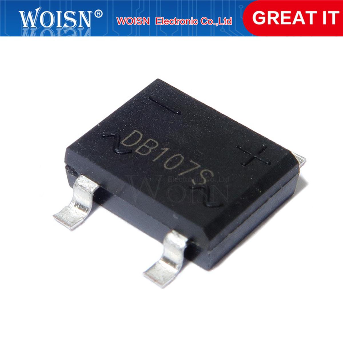 20pcs/lot DB107S DB107 2A 1000V Bridge Rectifiers 1A 1000V new  In Stock