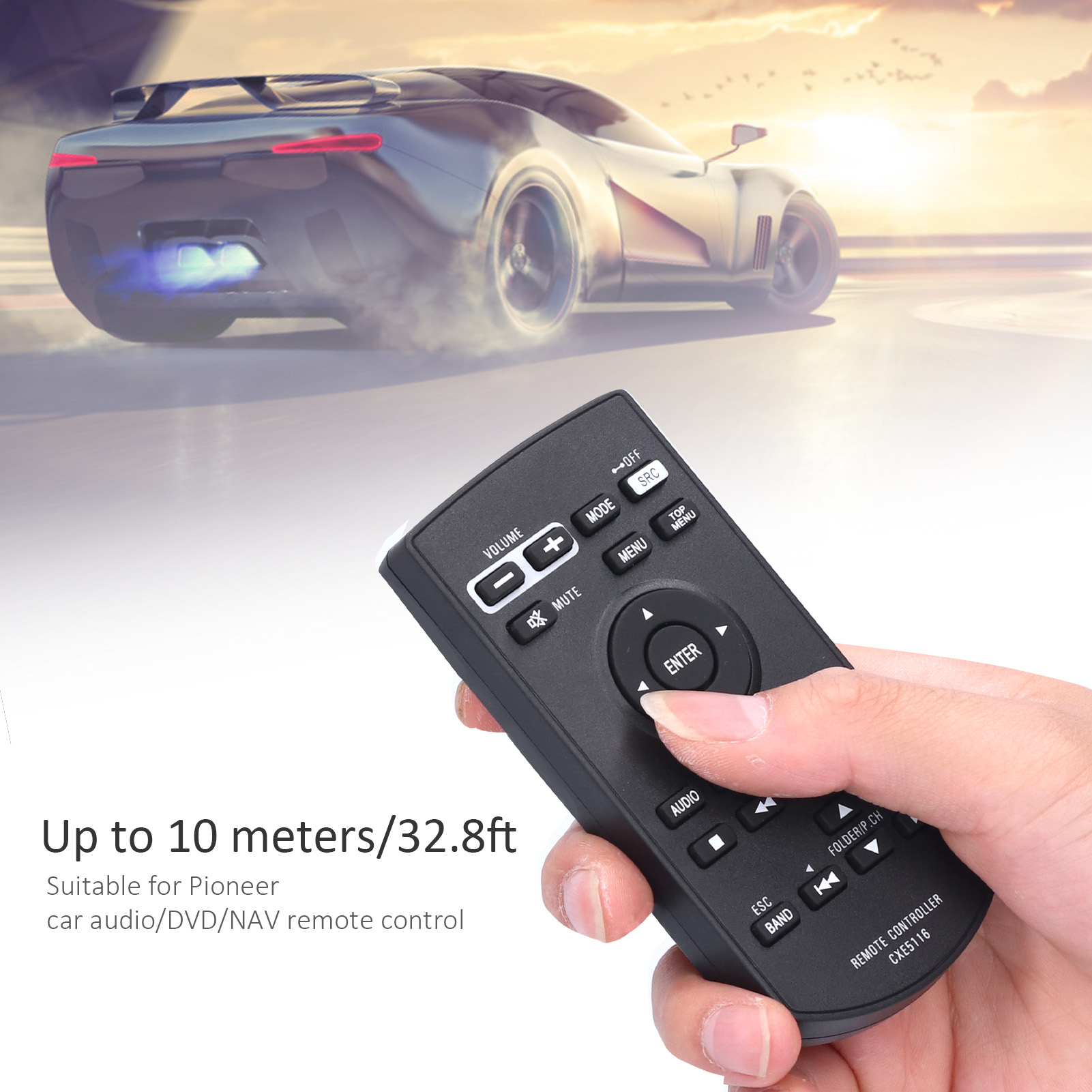 Remote Control for Pioneer Car, Remote Control 10 Meters Distance Replacement for Pioneer Car Audio Remote Control for Pioneer Car Audio for Nav Remote Control. 