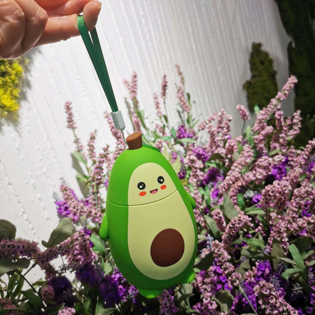 280ML Cartoon Avocado Water Bottle Portable Kawaii Kettle Double Layer Student Cute Portable Water Cup Juice Drinking Cups. 