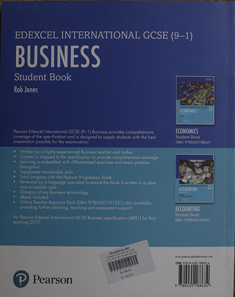 Pearson Edexcel International GCSE (9-1) Business Student Book. 