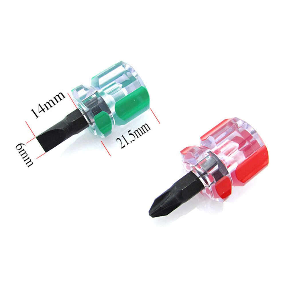 2 Pcs Cute Mini Phillips Screwdriver Set - Portable Small Radish Head Screwdriver Precision Clear Handle Repair Hand Tools - Screw Driver Set. 