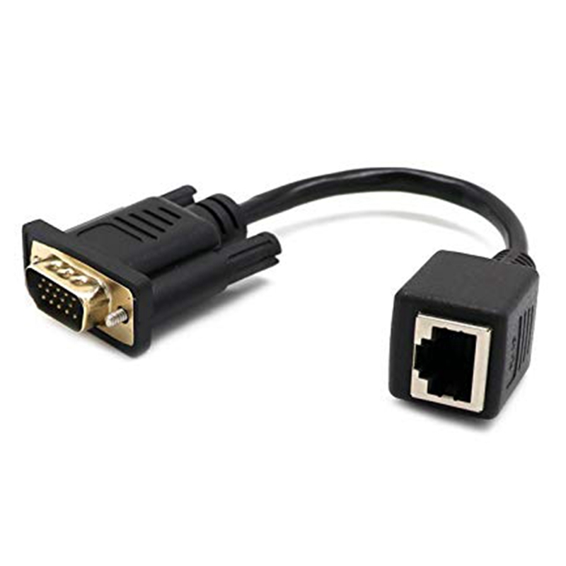 ZOROOM VGA to RJ45 Adapter Network Cable to VGA Network Cable Connector Monitor to Network Cable Connector VGA Extender. 