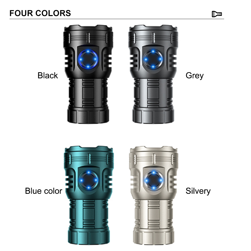 Amanfire F80 Mini Tactical Flashlight 8*XPG LED Light Camping Super Bright Ultra Bright Torch High Power Portable Keychain Lamp. 