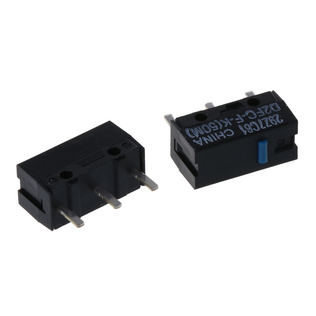 2Pcs OMRON D2FC-F-K(50m) Blue Dot Mouse Micro Switch. 