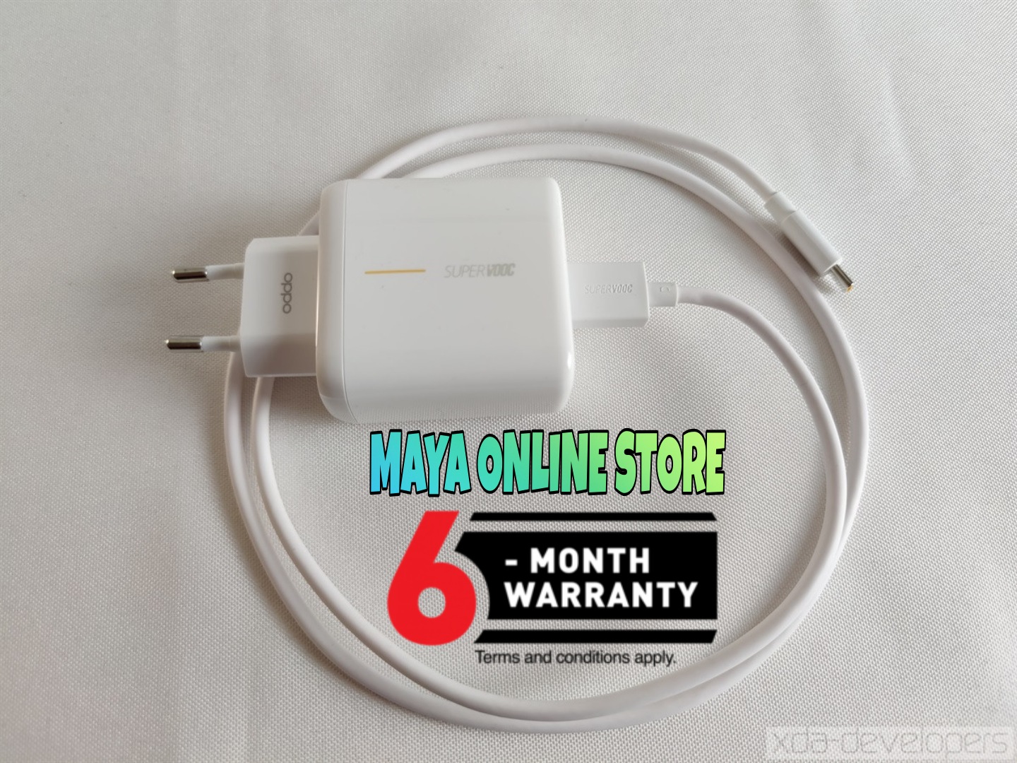Oppo Super Vooc Flash Charger With Type C Data Cable With 6 Months Warranty - Fast Charger. 