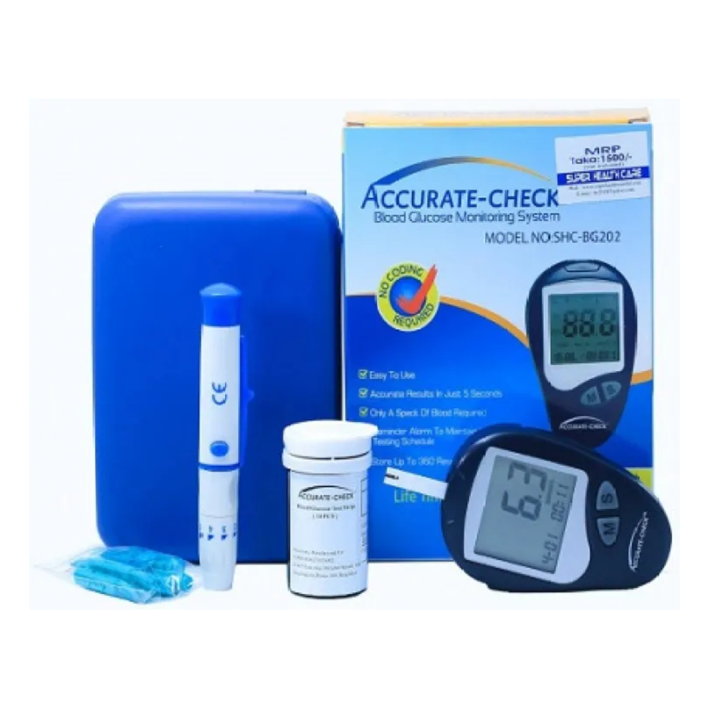 Accurate Check SHC BG202 Blood Glucose Monitoring Diabetes Machine