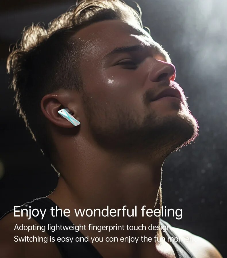 TWS Bluetooth Earphones Noise Canceling Earbuds New Concept Trendy HD Call Stereo Sports Headsets with Mic with Low Latency. 