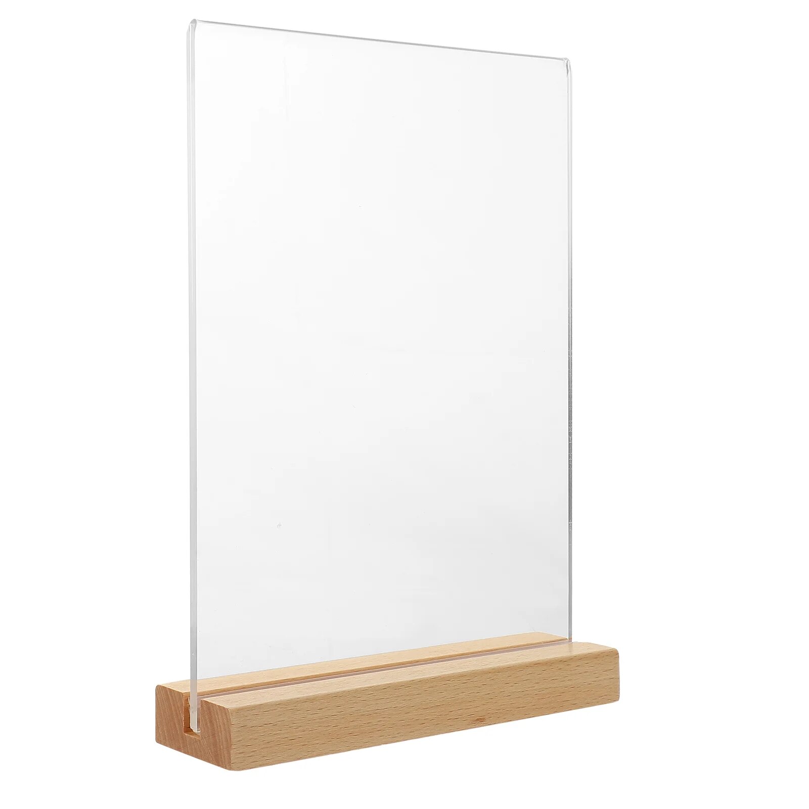 Menu Sign Holder Acrylic Table Rack Picture Frame Stand Poster Stands Display Base L-shaped. 