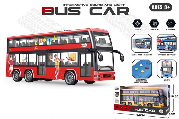 Solid color lighting IC inertia double deck bus