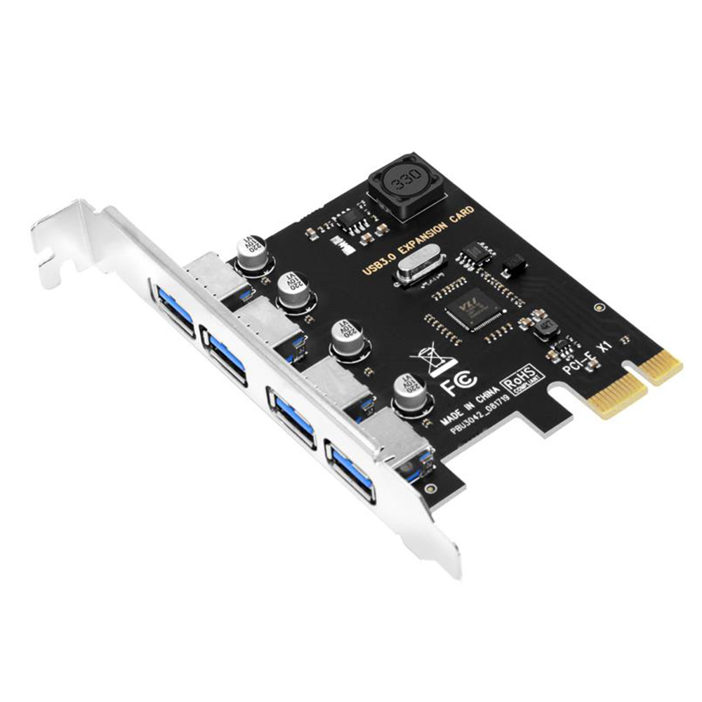【FUPANG】SSU 4 USB 3.0 PCI-E Expansion Card PCI Express PCIe USB 3.0 HUB USB3.0 Controller USB3.0 PCIe