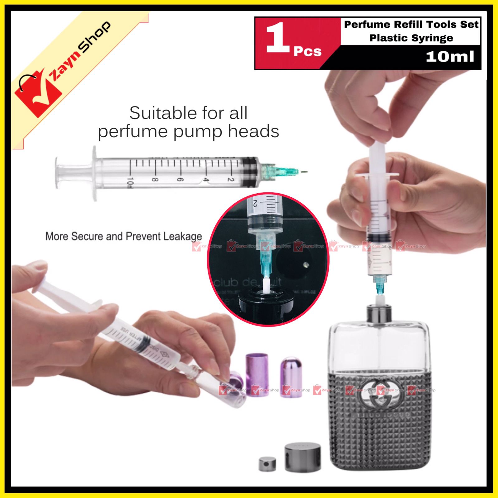 Perfume Refill kit Pump 10ml Syringe Tool 1pcs  for Perfume extracting and Transfer to empty Refillable Bottles