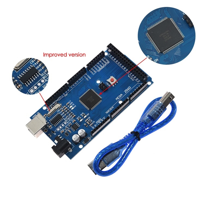 【3C VictoryEagle】Mega2560 ATMEGA16U2 / Pro MEGA 2560 Mega WiFi R3 ATmega2560 Chip For Ard R3 Development Board WeMos ESP8266. 