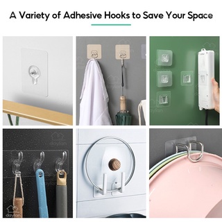 Adhesive Hooks, Multipurpose Wall Mounted Hook Household Storage Non-dilling Super Glue Hook, Wall Hooks Stick on Hooks,Bathroom Hooks, Self Adhesive Hooks for Hanging,Key,Plug,Kitchen Utensils,Towel Etc. 