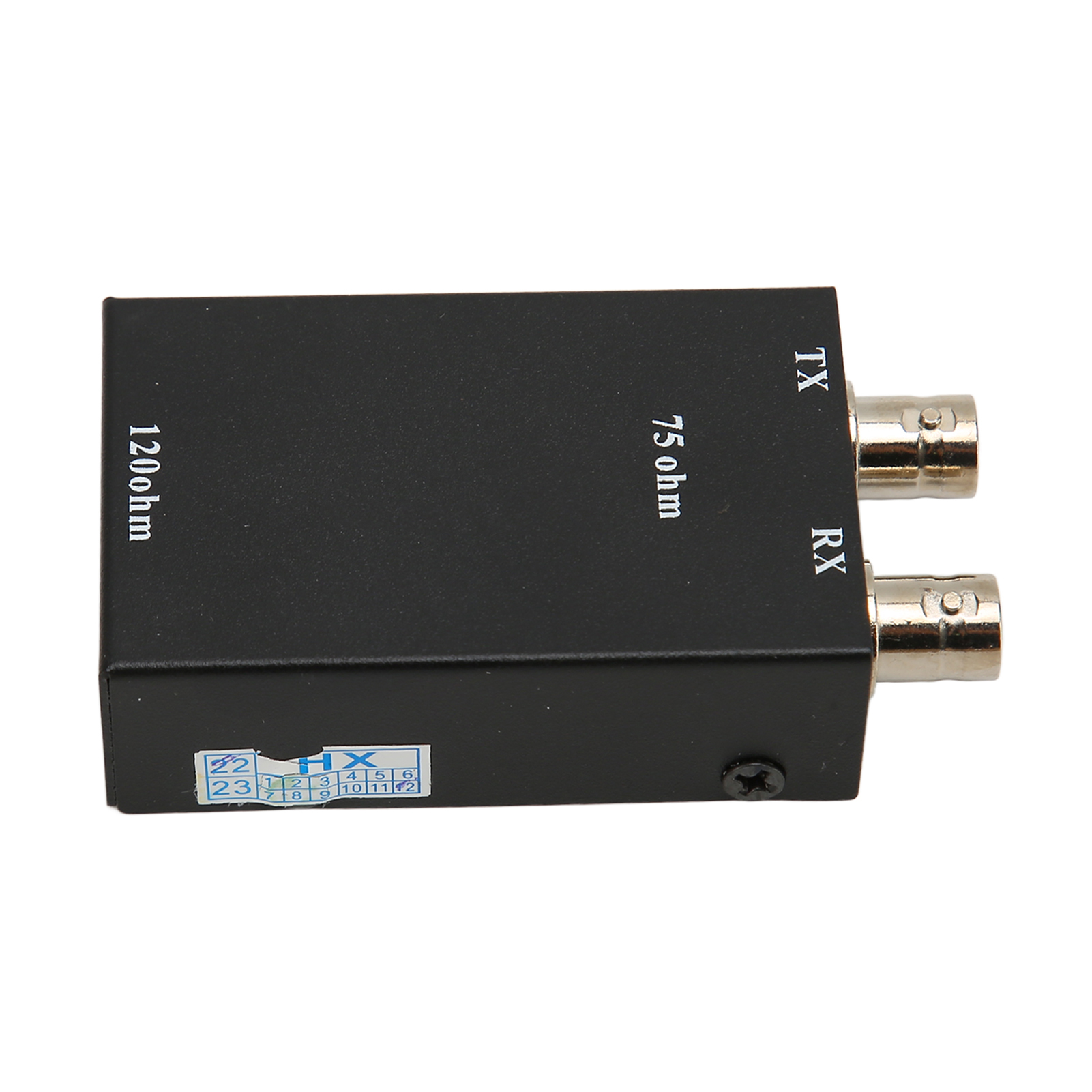 75ohm BNC To 12ohm RJ45 Ethernet Adapter, 2.048Mbps Metal Housing BNC To RJ45 Converter G.703 Balanced To Unbalanced for Road Traffic Monitoring System. 