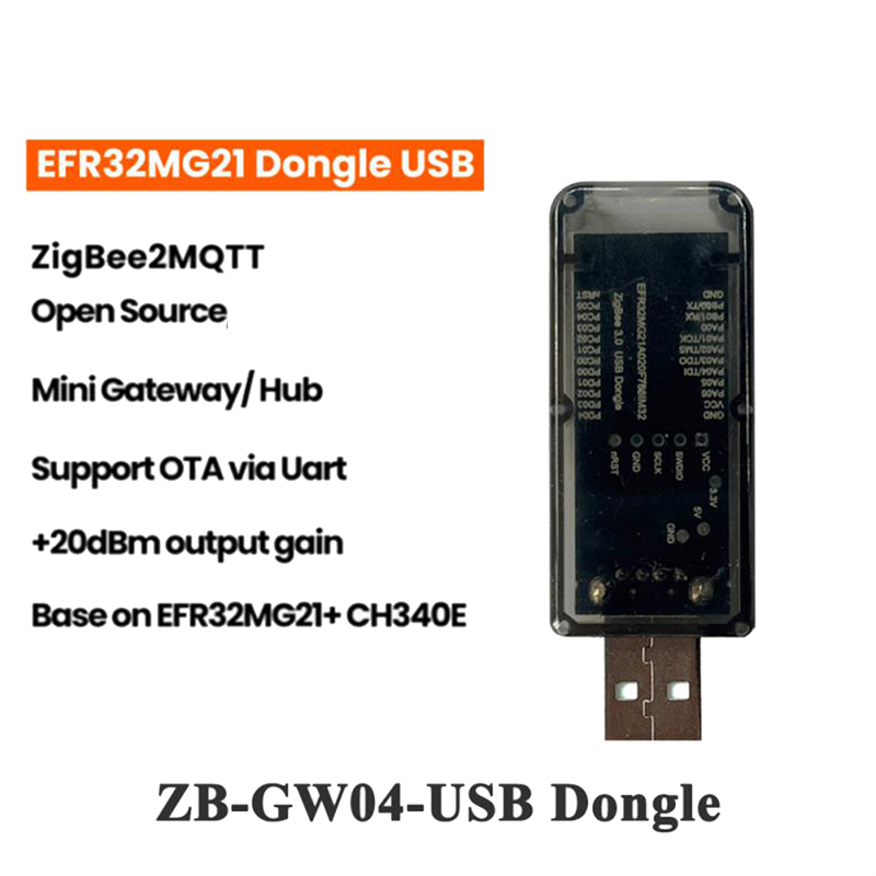 1 Piece ZigBee 3.0 Labs Mini EFR32MG21 Open Source Hub Gateway USB Dongle Chip Module Universal ZHA NCP Home Assistant. 