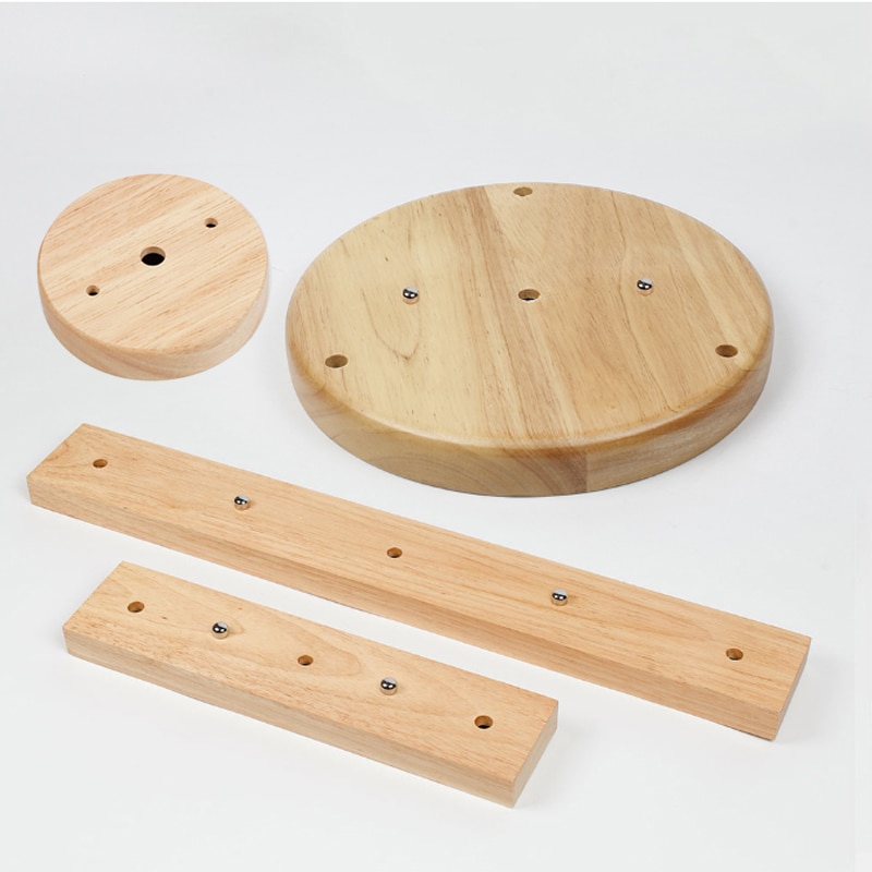 【VisioN Shop】Multi Size DIY Wood Ceiling Base Canopy Plate Multi Holes Light Fittings Rectangular Lighting Accessories. 