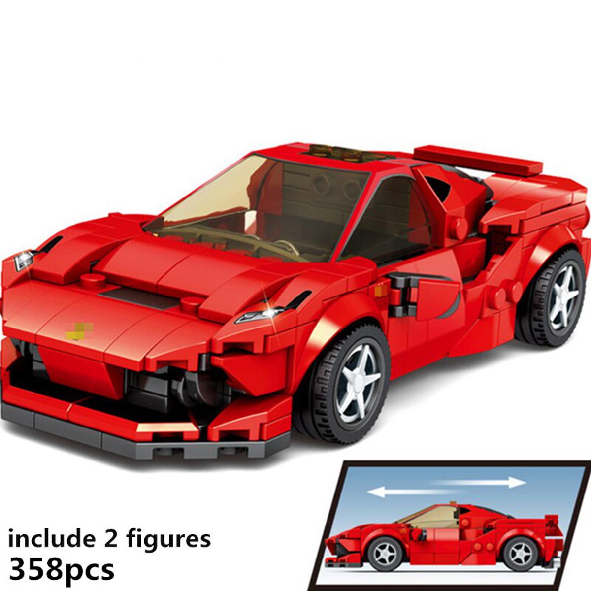 【happy one】2020 NEW Technic Speed Champion bricks race Mustang GT GTR P1 Car Model Creator For Children