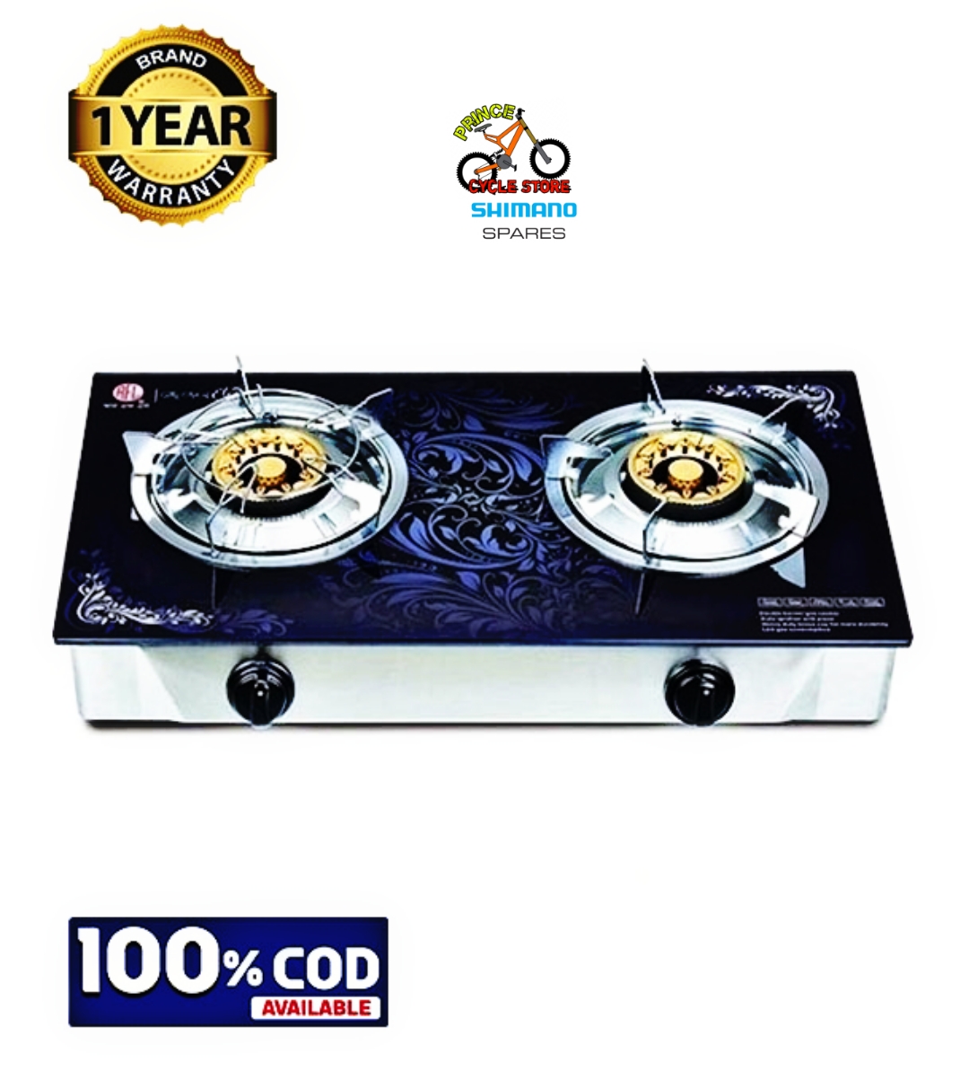 RFL Double Glass LPG Gas Stove Elegant Variant