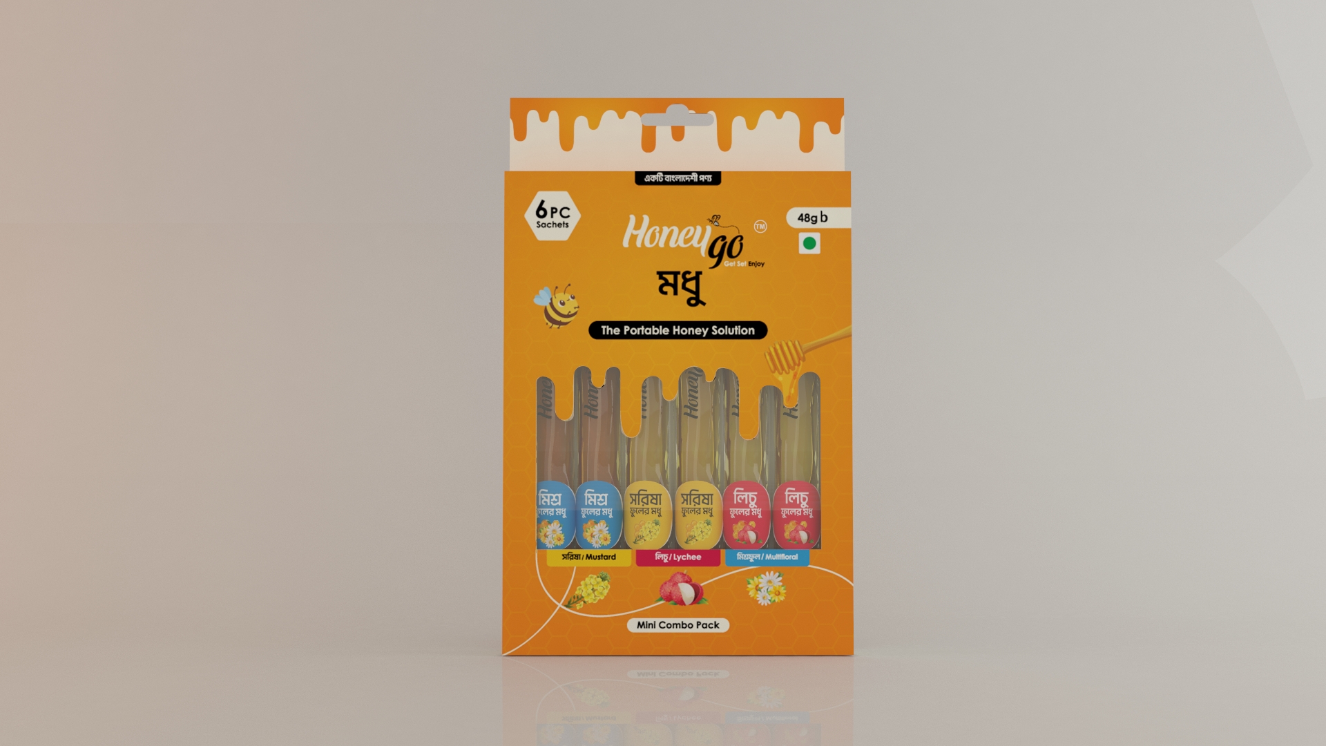 HoneyGo Mini Combo Pack 48gm_6 Sachets. 