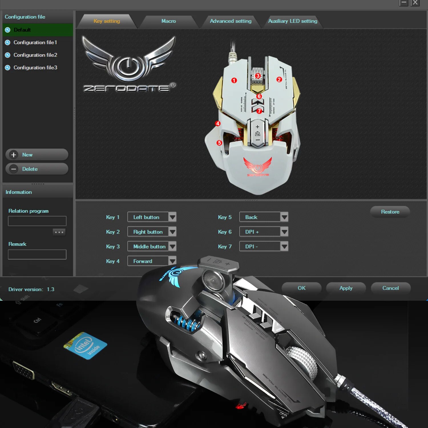 Four gears freely adjustable mechanical mouse wired full key macro definition free setting plus or minus weight 3200dpi. 