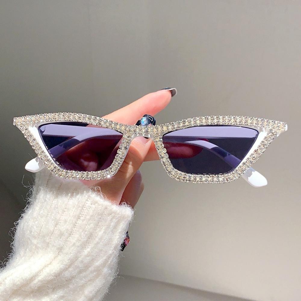 (New)Women Men Eyeglae un Glae UV400 hade Goggle Cat Eye Diamond Triangle unglae