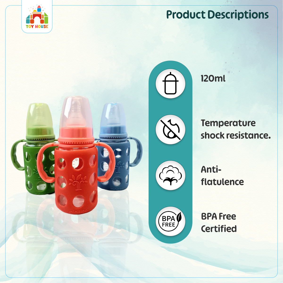 Minitree glass feeder 120ml 1pcs. 