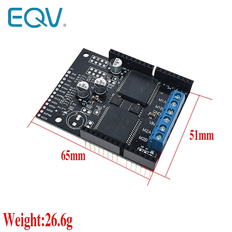 VNH5019 30A Dual High Power DC Motor Driver Shield Compatible with ARDUINO (Environmental Protection) VNH2SP30 upgrade. 