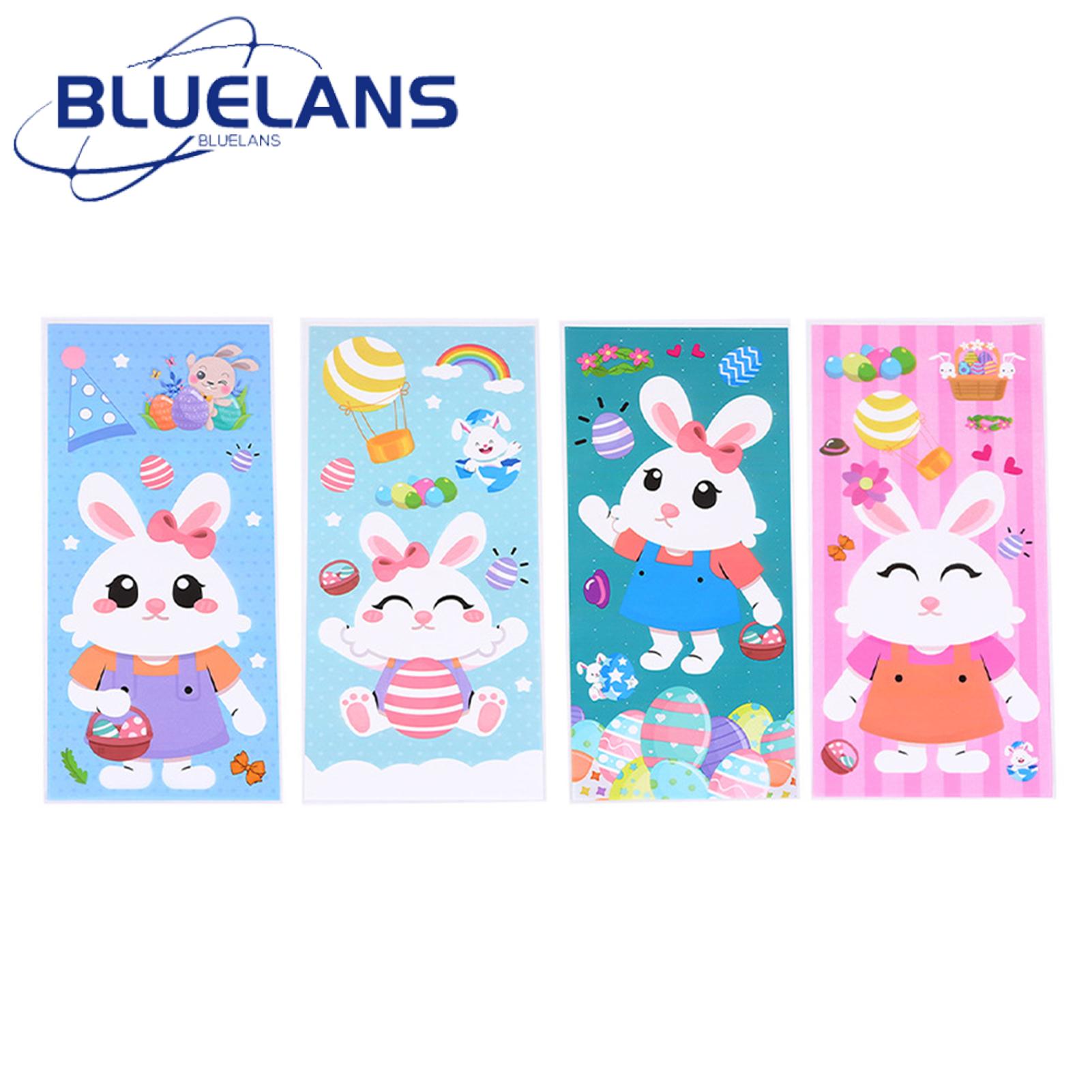 Easter Themed Cookie Bag 50pcs Easter Bunny Candy Bags Cute Cartoon Pattern Gift Wrapping for Cookies Candy Perfect