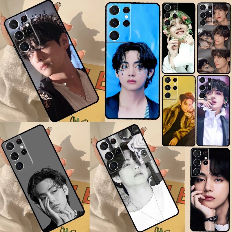Kpop Kim Taehyung V Case For Samsung Galaxy S21 S22 Ultra S20 FE S8 S9 S10 Note 10 Plus Note 20 Ultra Cover