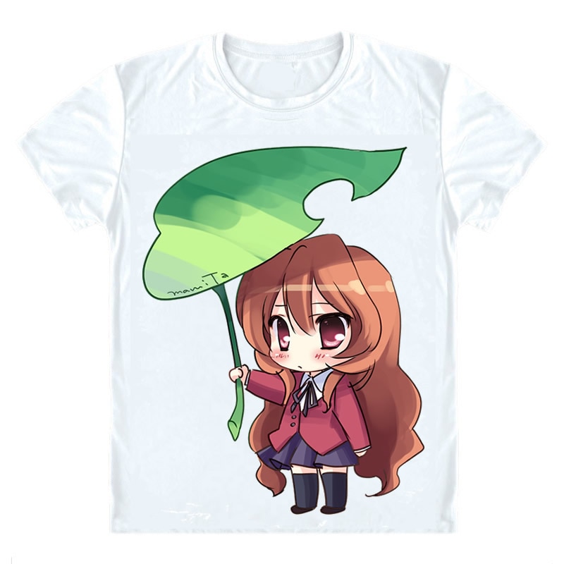 Moe Anime Toradora! T-Shirts Multi-style Short Sleeve Shirts Palmtop Tiger Te Nori Taiga Aisaka Taiga Ryuji Takasu Cosplay Shirt. 