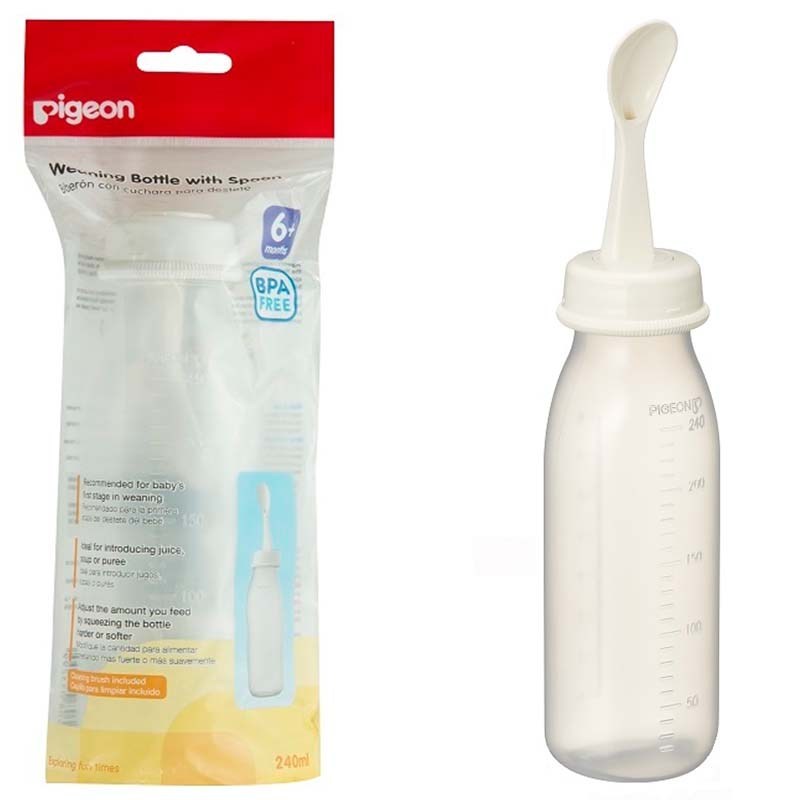 pigeon weaning bottle with spoon 240ml