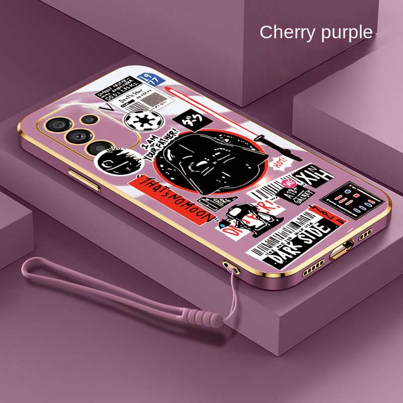 Samsung Galaxy S23 FE samsung s23FE S21 S20 FE Luxury Star Wars Casing Square Edges Plating Back TPU Soft Case Cover. 