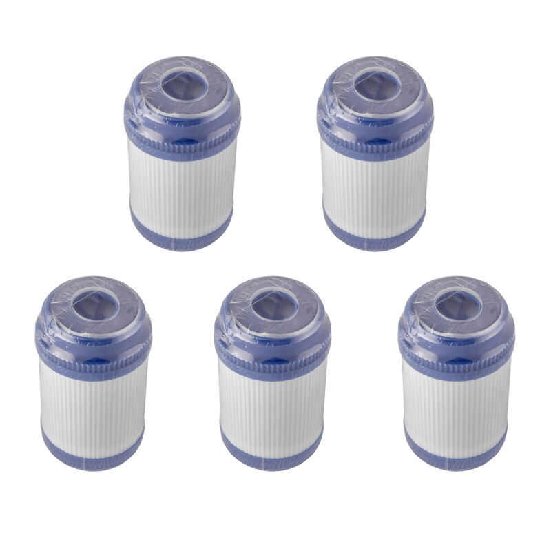 5Pcs/Set 5 Inch Water Purifier Udf Granular Activated Carbon Filter Cartridge Taste/Odor  For Reverse Osmosis-white. 