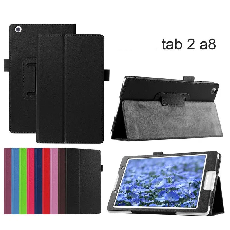 【3C VictoryEagle】for Lenovo Tab 3 8 TB3-850M/850F Slim Stand Leather Case for Lenovo Tab 2 A8-50 A8-50F A8-50LC 8.0" Flip Case capa. 