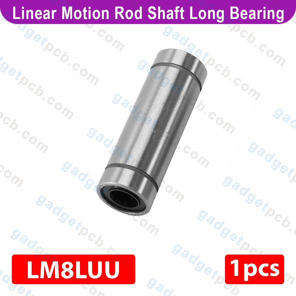 LM8LUU Linear Motion Rod Shaft Bearing 8mm Inner Diameter 8mm Bore Linear Motion Long Ball Bearing Bushing For 3D Printer CNC Machine