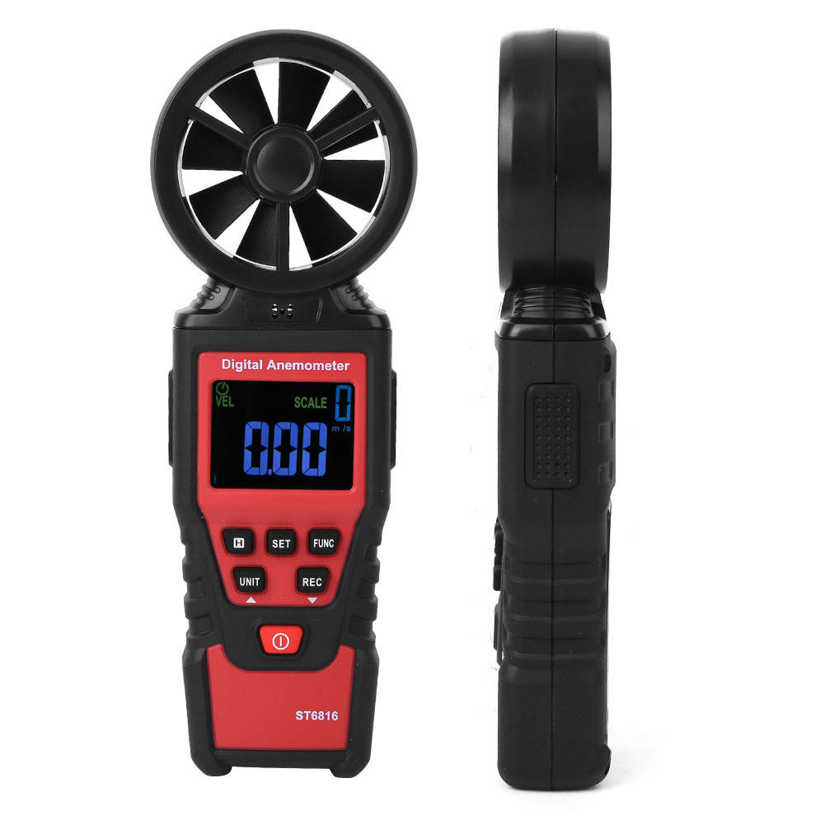Wind Speed Tester ST6816 LCD Handheld Digital Anemometer Temperature Meter. 